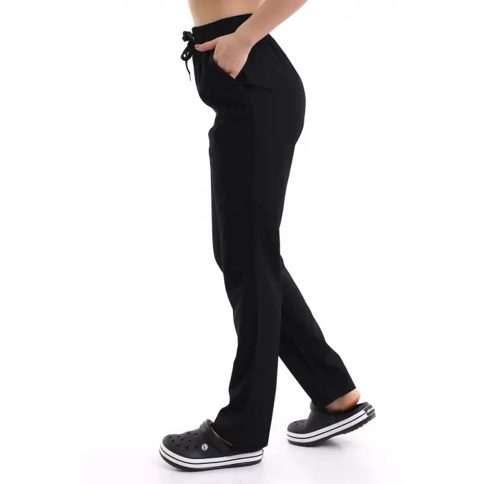 Alpaka Unisex Pantolon Bel Lastikli - Siyah