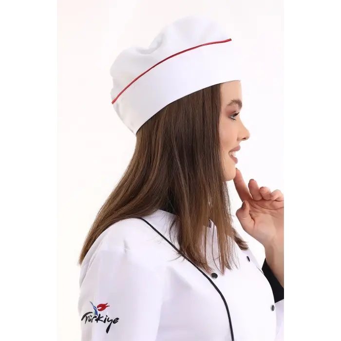 Aşçı Kayık Kep - Beyaz Kırmızı Biye