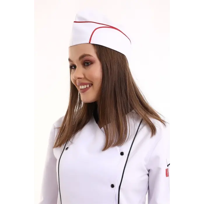 Aşçı Kayık Kep - Beyaz Kırmızı Biye