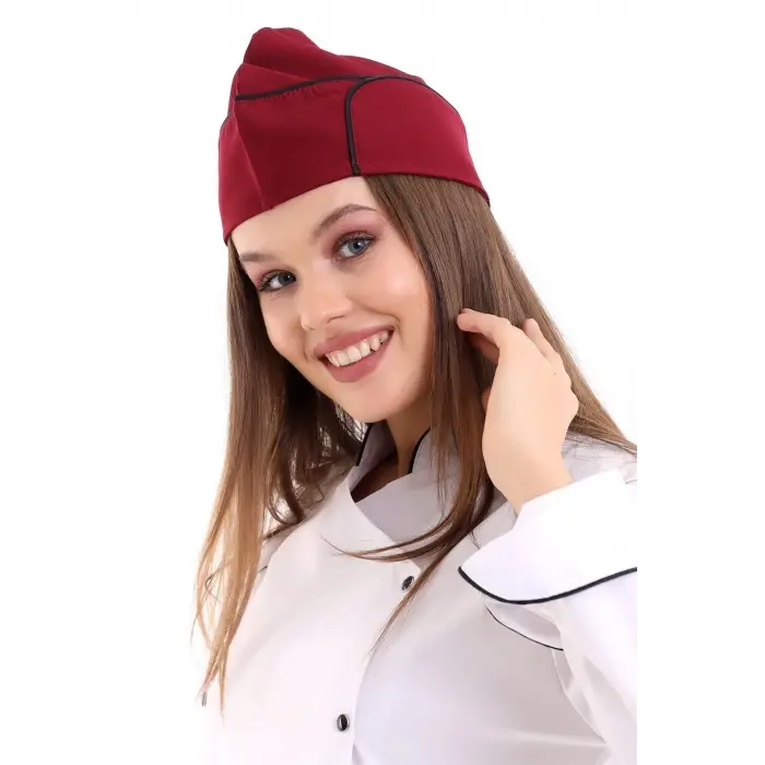 Aşçı Kayık Kep - Bordo-siyah Biye