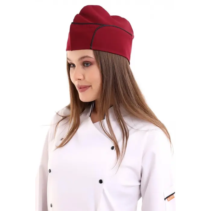 Aşçı Kayık Kep - Bordo-siyah Biye