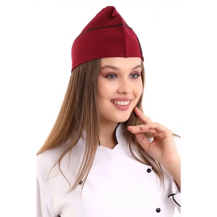 Aşçı Kayık Kep - Bordo-siyah Biye