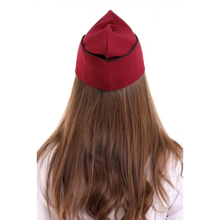 Aşçı Kayık Kep - Bordo-siyah Biye