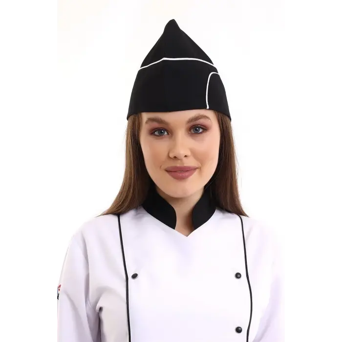 Aşçı Kayık Kep - Siyah Beyaz Biye