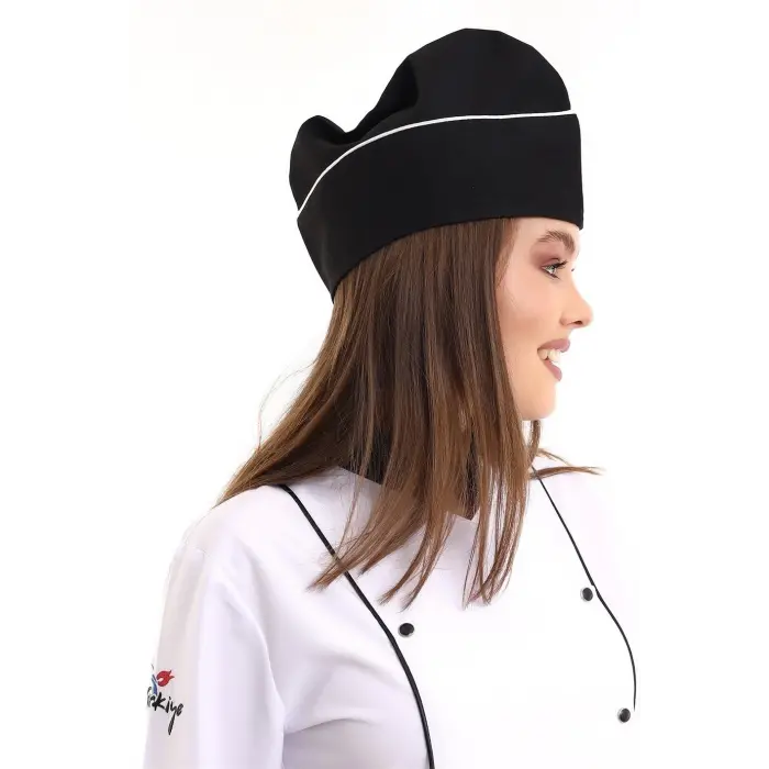 Aşçı Kayık Kep - Siyah Beyaz Biye