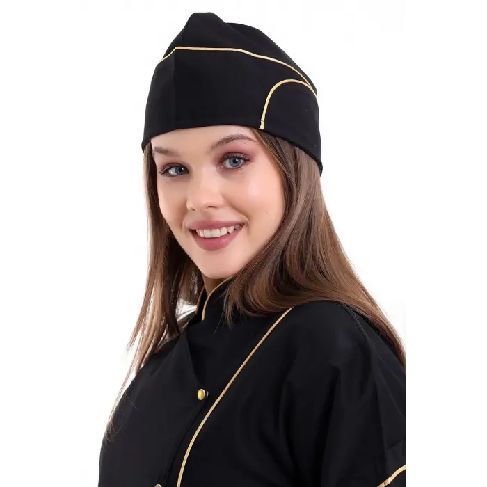 Aşçı Kayık Kep - Siyah-sarı Biye