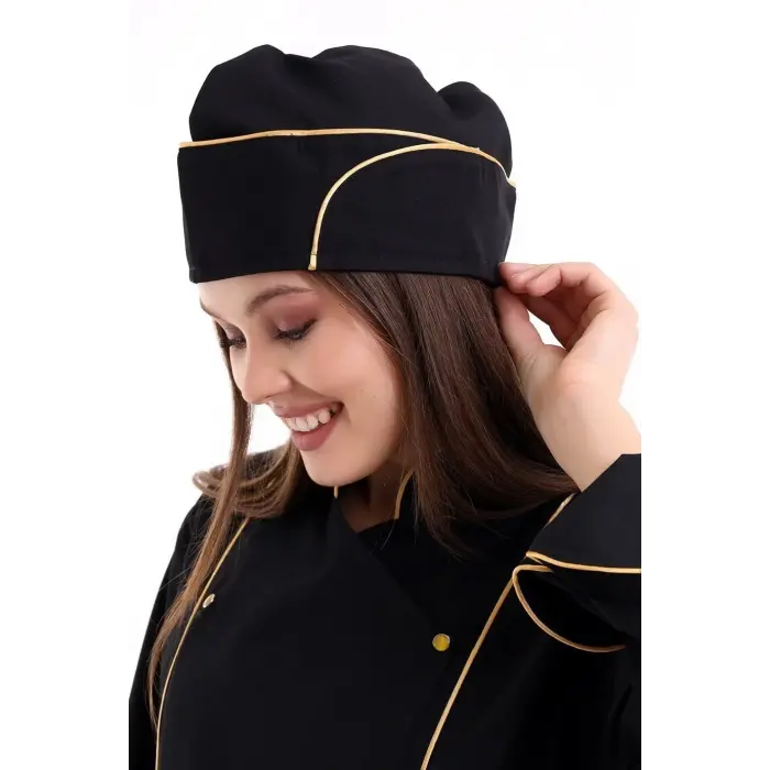 Aşçı Kayık Kep - Siyah-sarı Biye