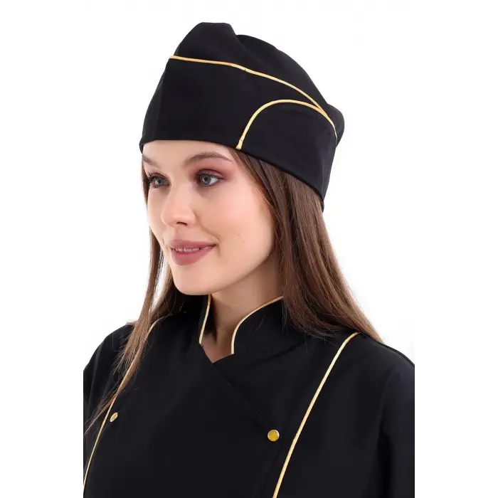 Aşçı Kayık Kep - Siyah-sarı Biye