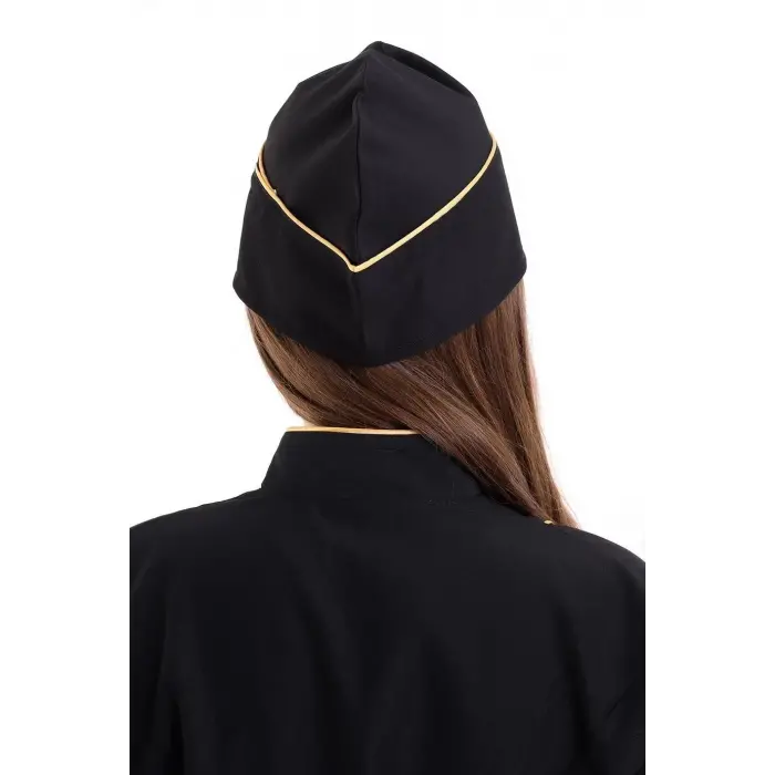 Aşçı Kayık Kep - Siyah-sarı Biye