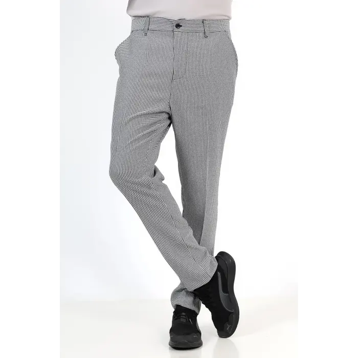 Aşçı Pantolon - 209 Kaz Ayağı Siyah-beyaz