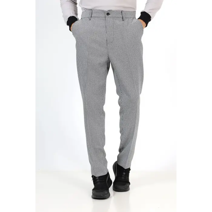 Aşçı Pantolon 209 Kaz Ayağı Siyah Beyaz