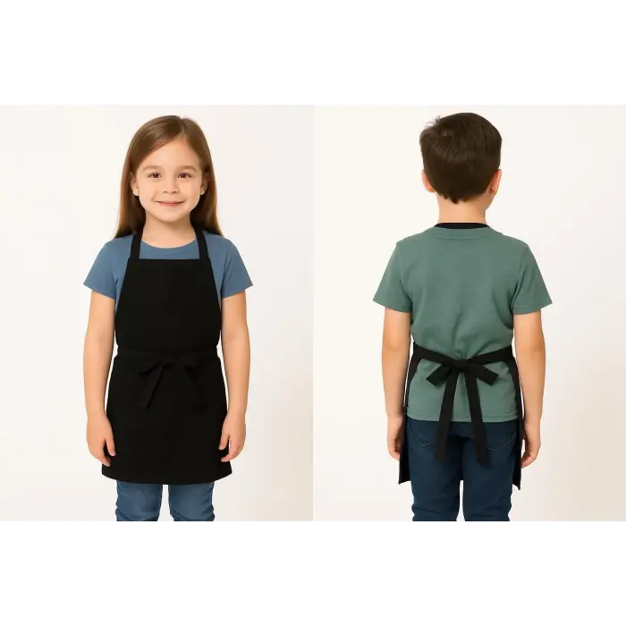Askılı Çocuk Önlüğü 1 No - 48 Siyah