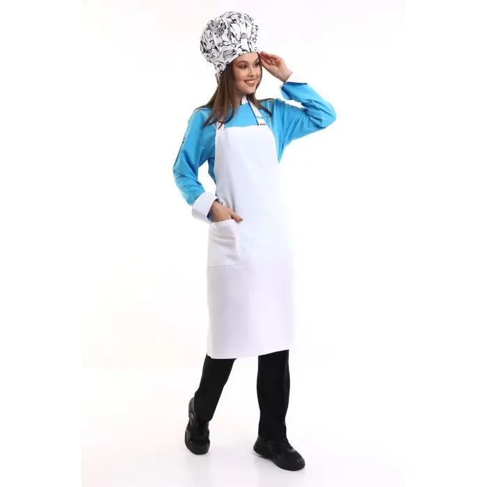 Askılı Önlük Cepli - 171 Beyaz