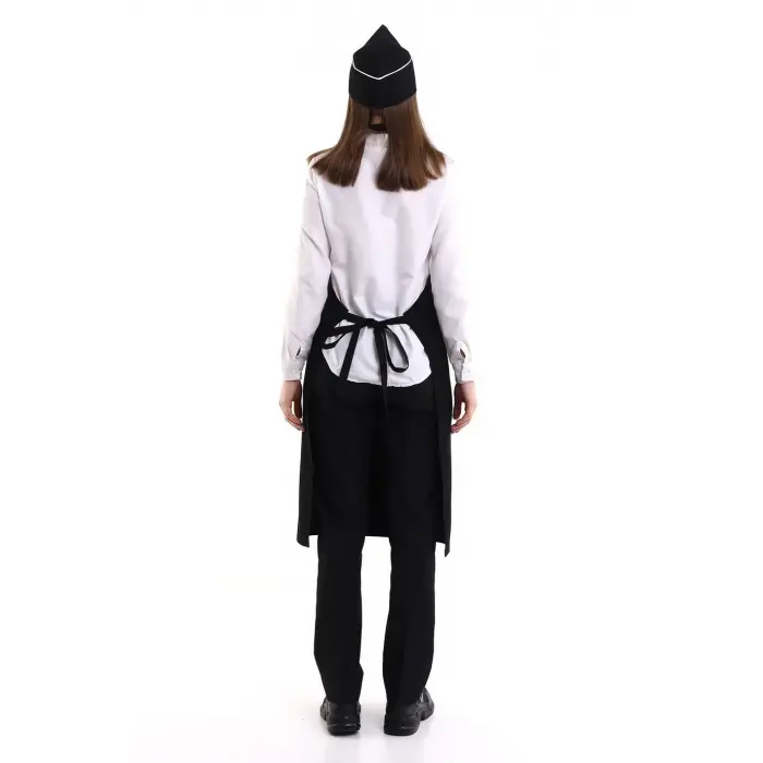 Askılı Önlük Cepli - 48 Siyah