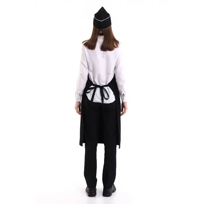 Askılı Önlük Cepli - 48 Siyah