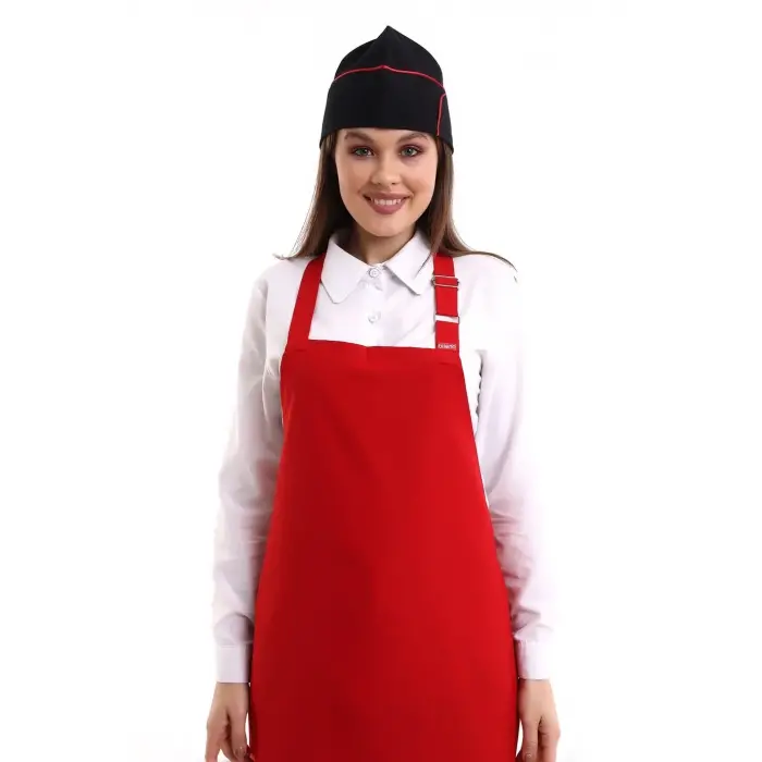 Askılı Önlük Cepsiz - 18 Kırmızı