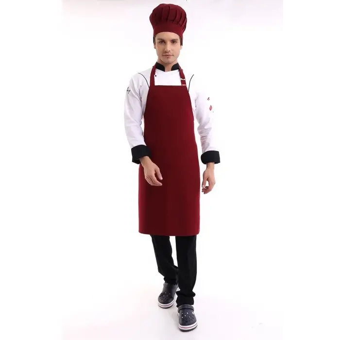 Askılı Önlük Cepsiz - 19 Bordo