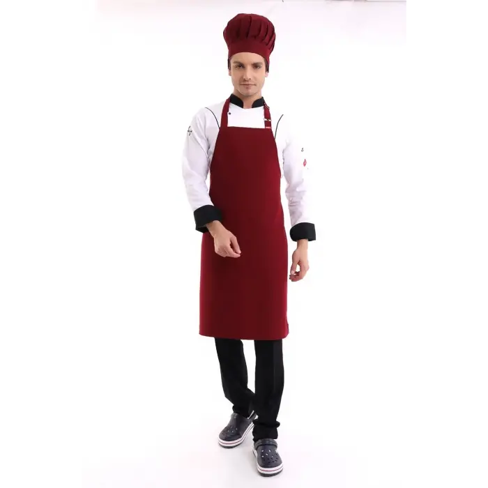 Askılı Önlük Cepsiz - 19 Bordo