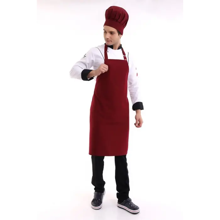 Askılı Önlük Cepsiz - 19 Bordo