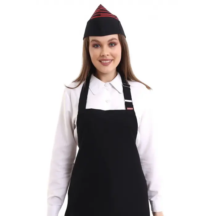 Askılı Önlük Cepsiz - 48 Siyah