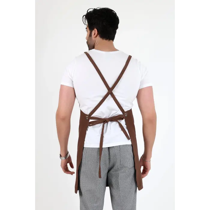 Barista Askılı Önlük Tek Cepli - Kahve