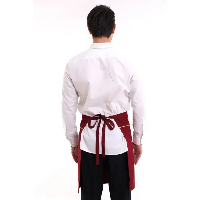 Bel Önlük - Bordo Sarı Biye