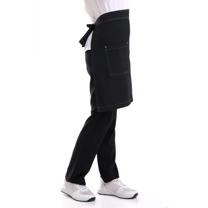 Bel Önlük Kot Tek Cepli - Siyah