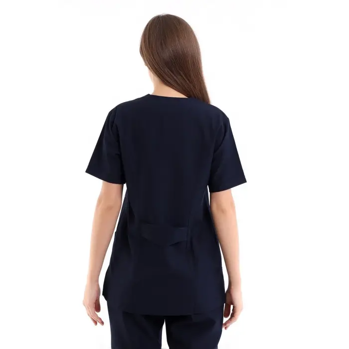 Beşgen Yaka Kadın Tek Üst - 47 Lacivert