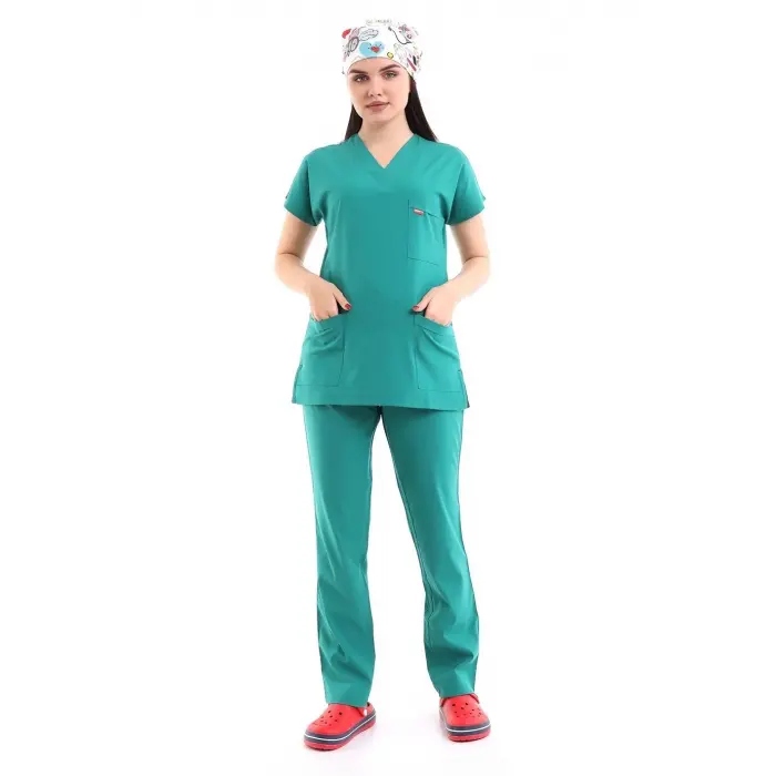 Bflex Unisex Likralı Yarasa Kol Takım - 6404 Ameliyathane Yeşili