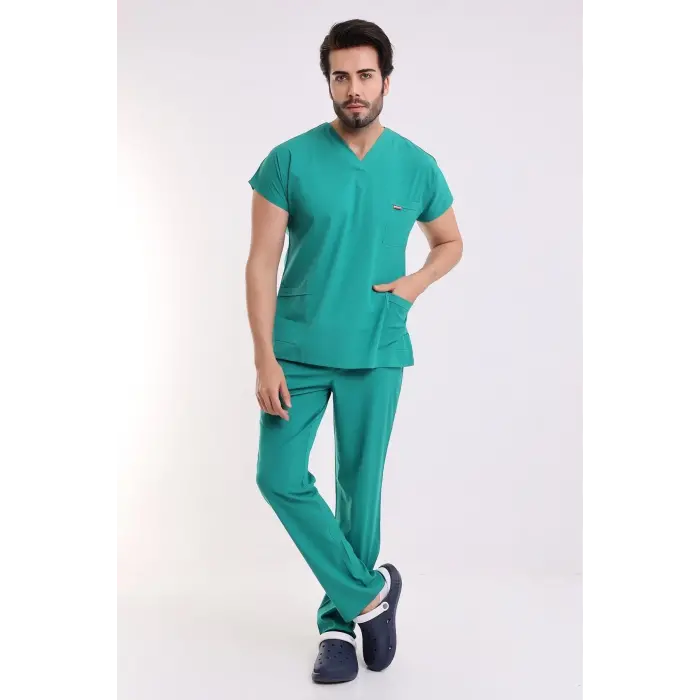 Bflex Unisex Likralı Yarasa Kol Takım - 6404 Ameliyathane Yeşili