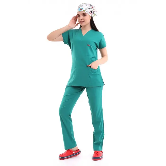 Bflex Unisex Likralı Yarasa Kol Takım - 6404 Ameliyathane Yeşili