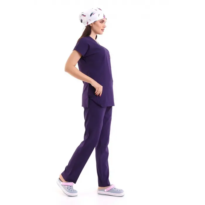 Bflex Unisex Likralı Yarasa Kol Takım - 6405 Koyu Mor Soft