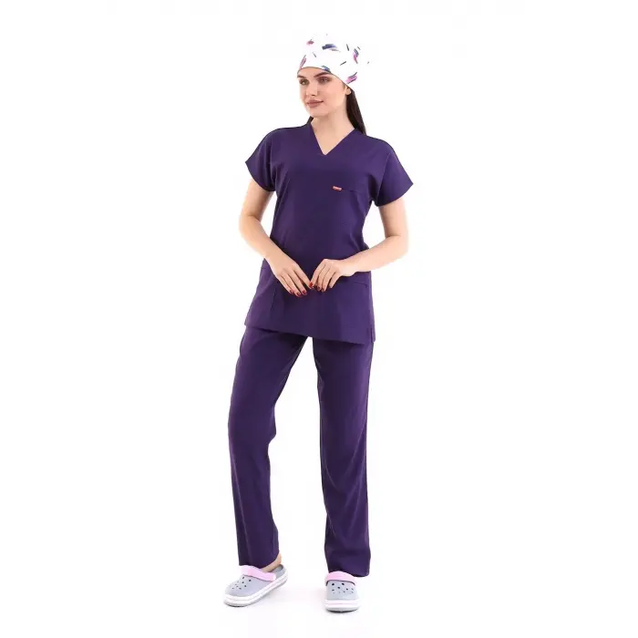 Bflex Unisex Likralı Yarasa Kol Takım - 6405 Koyu Mor Soft