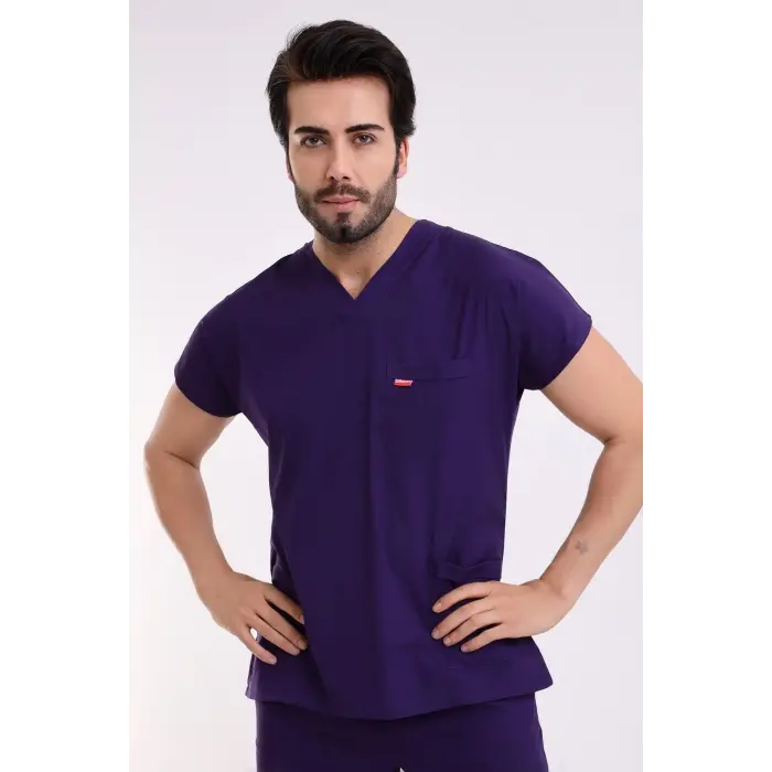 Bflex Unisex Likralı Yarasa Kol Takım - 6405 Koyu Mor Soft