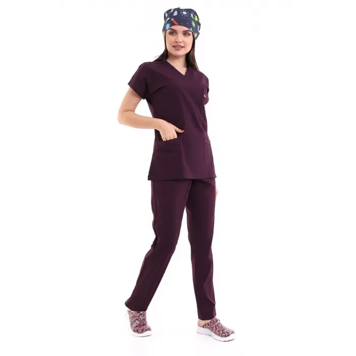 Bflex Unisex Likralı Yarasa Kol Takım - 6409 Mürdüm