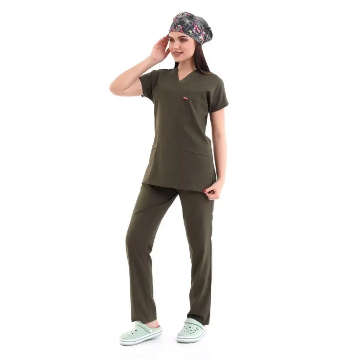 Bflex Unisex Likralı Yarasa Kol Takım - 6427 Haki Yeşili