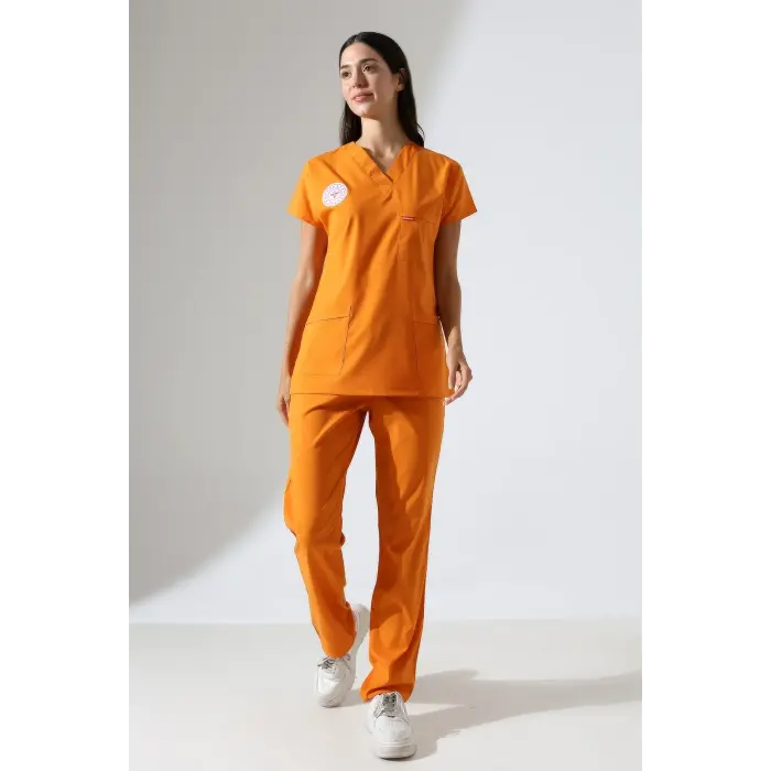 Bflex Unisex Likralı Yarasa Kol Takım - 6461 Turuncu