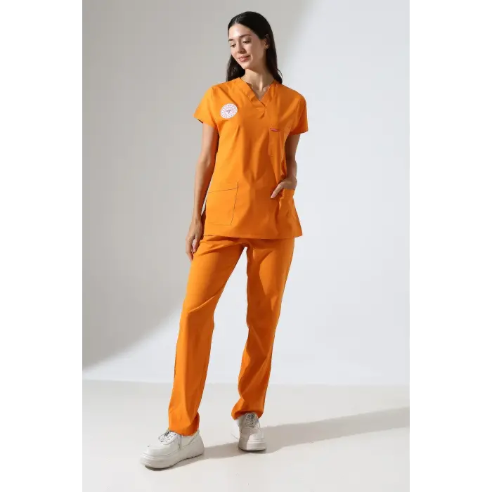 Bflex Unisex Likralı Yarasa Kol Takım - 6461 Turuncu