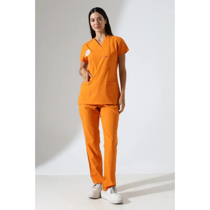 Bflex Unisex Likralı Yarasa Kol Takım - 6461 Turuncu