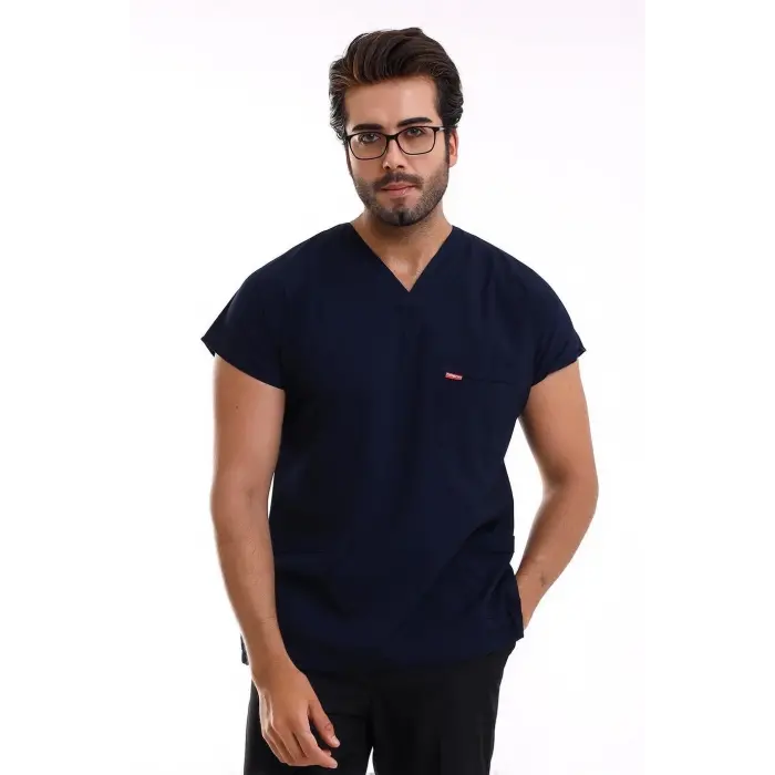 Bflex Unisex Likralı Yarasa Kol Tek Üst - 6402 Lacivert Soft