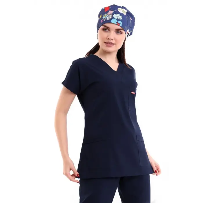 Bflex Unisex Likralı Yarasa Kol Tek Üst - 6402 Lacivert Soft