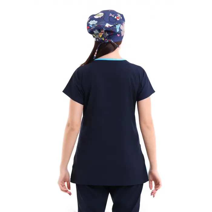 Bflex Unisex Likralı Yarasa Kol Tek Üst - 6402 Lacivert Soft