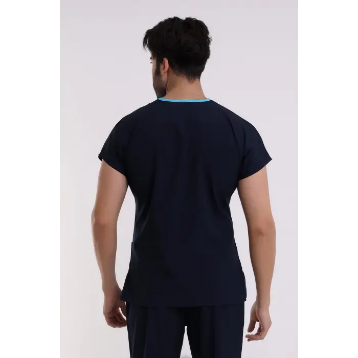 Bflex Unisex Likralı Yarasa Kol Tek Üst - 6402 Lacivert Soft