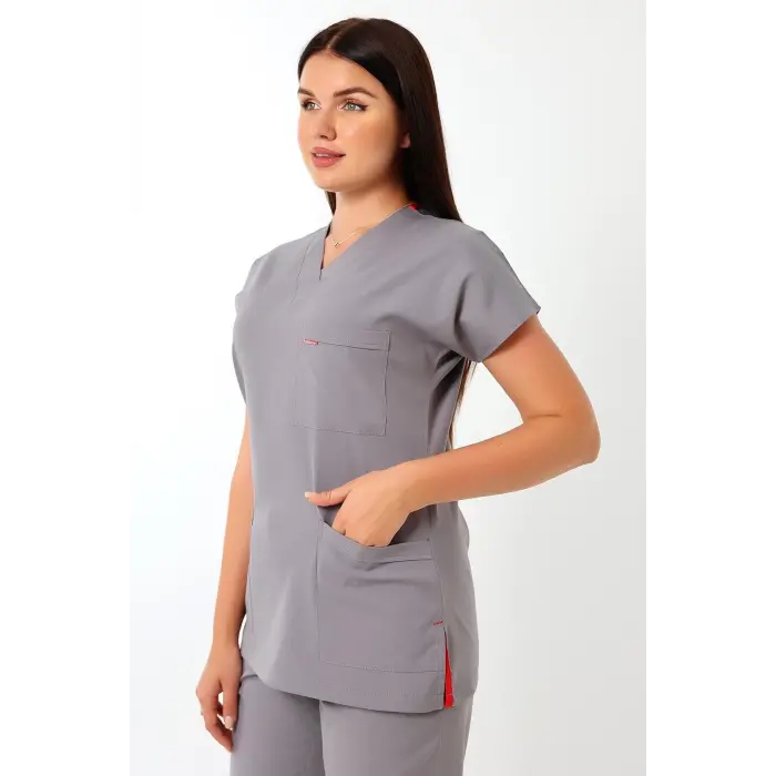 Bflex Unisex Likralı Yarasa Kol Tek Üst - 6406 Gri