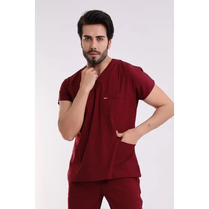 Bflex Unisex Likralı Yarasa Kol Tek Üst - 6407 Bordo