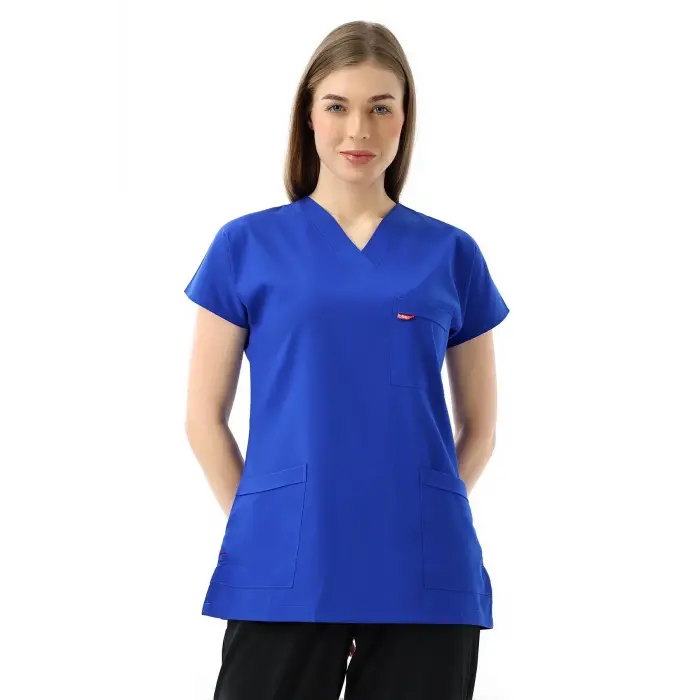 Bflex Unisex Likralı Yarasa Kol Tek Üst - 6411 Saks Mavi Soft