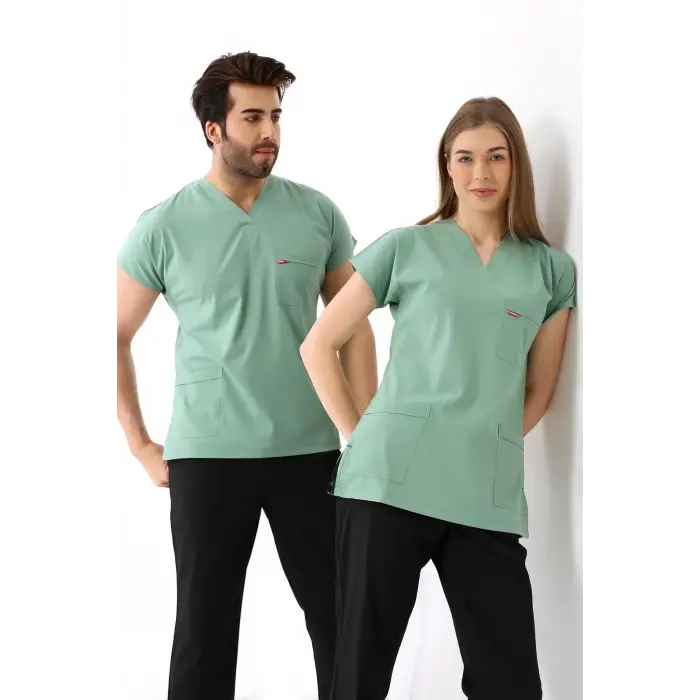 Bflex Unisex Likralı Yarasa Kol Tek Üst - 6428 Çağla Yeşili