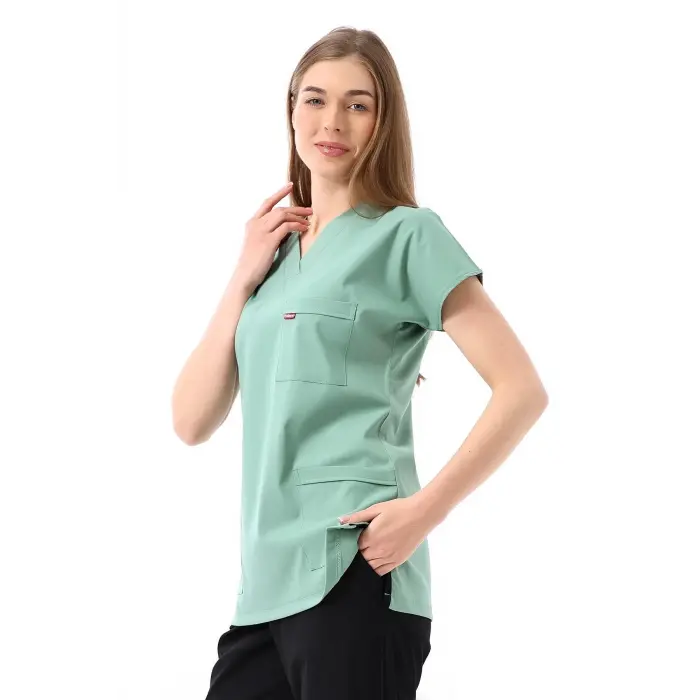 Bflex Unisex Likralı Yarasa Kol Tek Üst - 6428 Çağla Yeşili