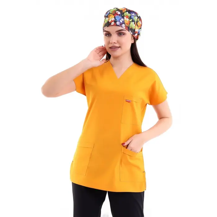 Bflex Unisex Likralı Yarasa Kol Tek Üst - 6431 Hardal