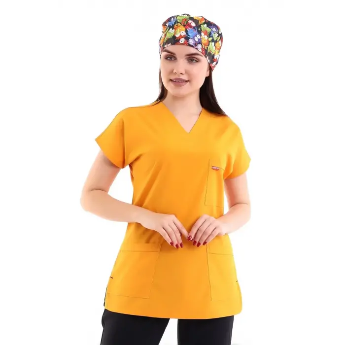 Bflex Unisex Likralı Yarasa Kol Tek Üst - 6431 Hardal